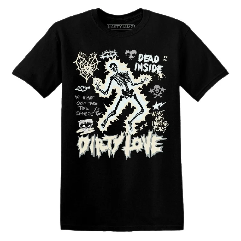 Trendy Unisex Pure Platinum 4s NastyJamz T-Shirt Match Dirty Love Skull