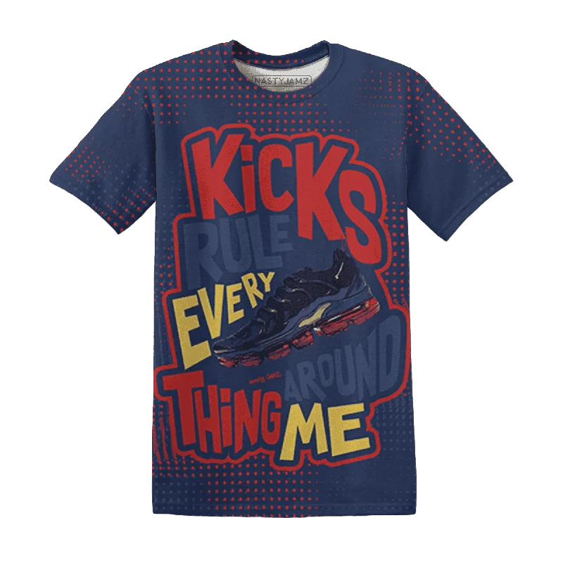 Urban Unisex Fashion Outfits NastyJamz VaporMax Plus Midnight Navy Gold Black T-Shirt Match Kicks Rule All-Over Print Urban Unisex Fashion Outfits NastyJamz VaporMax Plus Midnight Navy Gold Black T-Shirt Match Kicks Rule All-Over Print