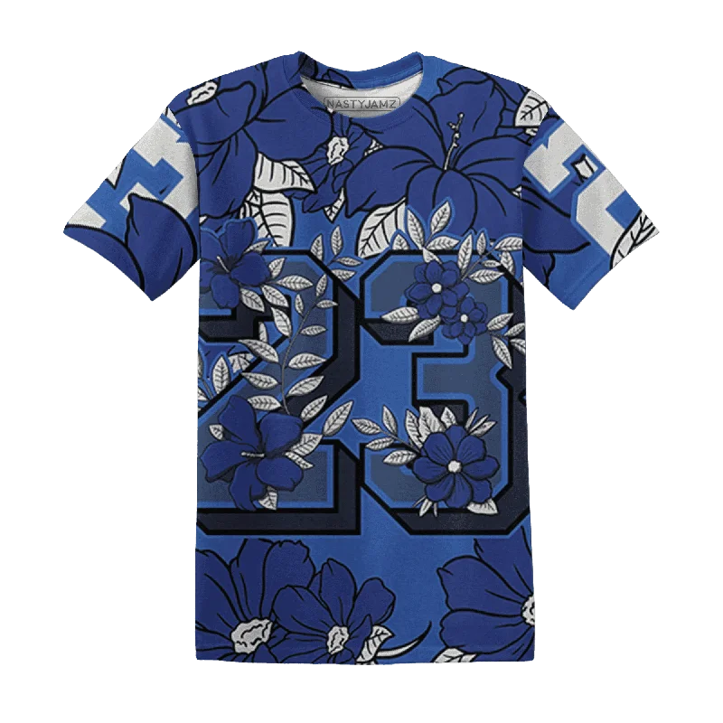 Urban-Inspired Unisex Fashion Pieces NastyJamz VaporMax Game Royal Blue T-Shirt Match 23 Floral Flower All-Over Print Urban-Inspired Unisex Fashion Pieces NastyJamz VaporMax Game Royal Blue T-Shirt Match 23 Floral Flower All-Over Print