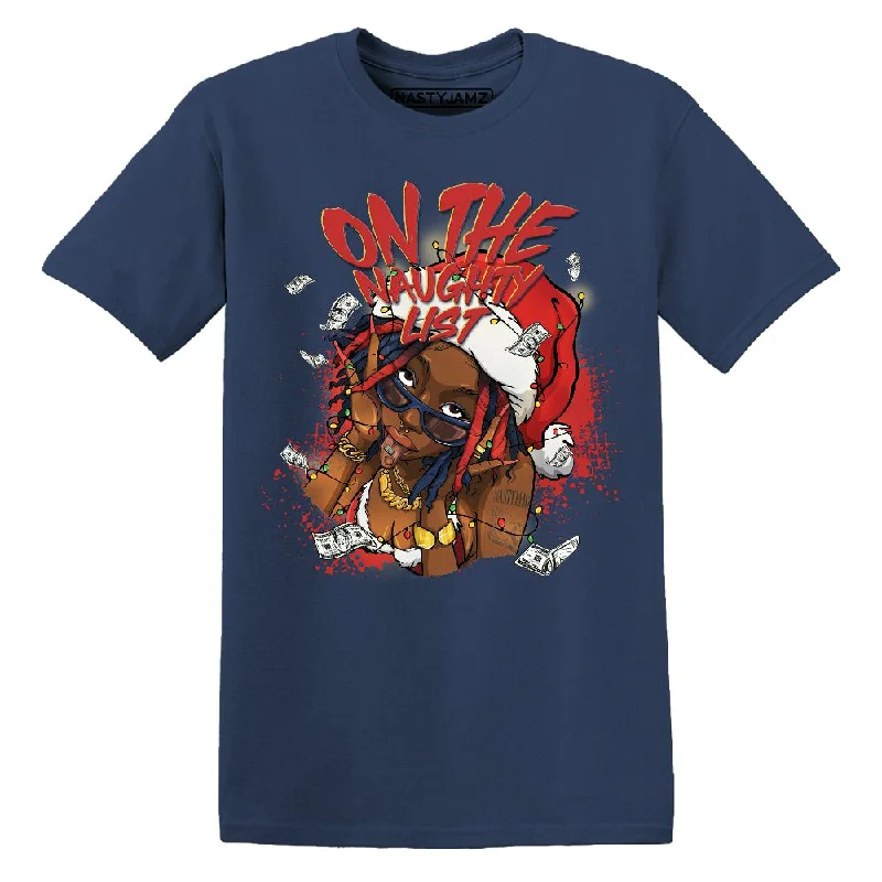 Unisex Casual Wear For All Seasons VaporMax Gold Navy Midnight NastyJamz Premium T Shirt Match Xmas Naughty List Unisex Casual Wear For All Seasons VaporMax Gold Navy Midnight NastyJamz Premium T Shirt Match Xmas Naughty List
