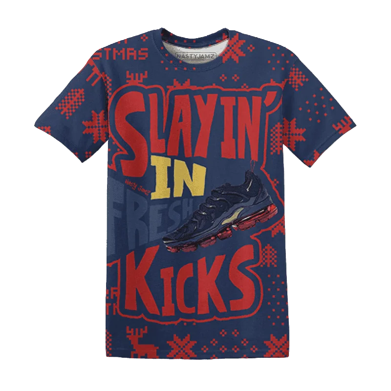 Fashion-Forward Gender-Neutral Outerwear VaporMax Gold Navy Midnight NastyJamz T-Shirt Match Slayin Kicks All-Over Print Fashion-Forward Gender-Neutral Outerwear VaporMax Gold Navy Midnight NastyJamz T-Shirt Match Slayin Kicks All-Over Print