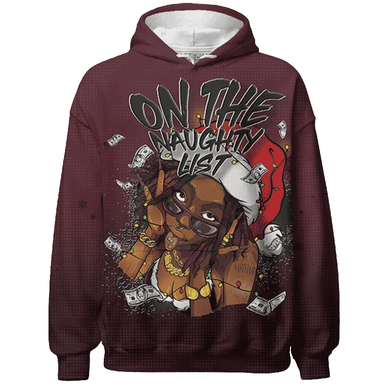 Sleek And Contemporary Gender-Free Outfits Sleek Style Discounts VaporMax Night Maron Burgundy NastyJamz Hoodie Match Xmas Naughty List All-Over Print Sleek And Contemporary Gender-Free Outfits Sleek Style Discounts VaporMax Night Maron Burgundy NastyJamz Hoodie Match Xmas Naughty List All-Over Print