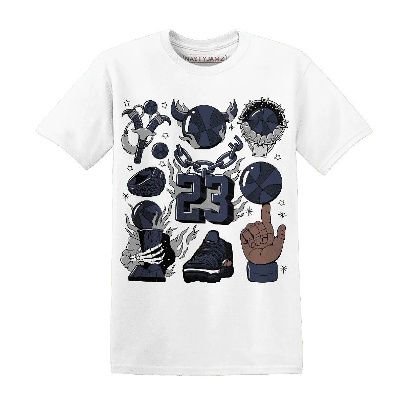 Casual And Trendy Unisex Fashion Staples VaporMax Plus Midnight Navy White Metallic Silver T-Shirt Match Neclaces Number 23 Casual And Trendy Unisex Fashion Staples VaporMax Plus Midnight Navy White Metallic Silver T-Shirt Match Neclaces Number 23