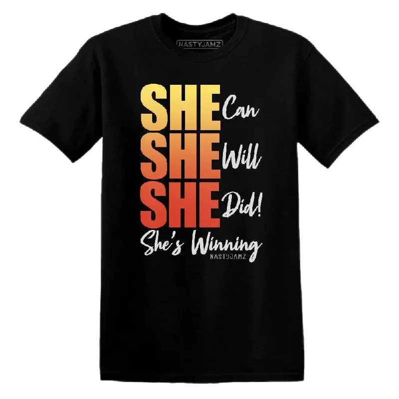 Urban-Inspired Unisex Fashion Trends VaporMax Sunset NastyJamz T-Shirt Match SHE