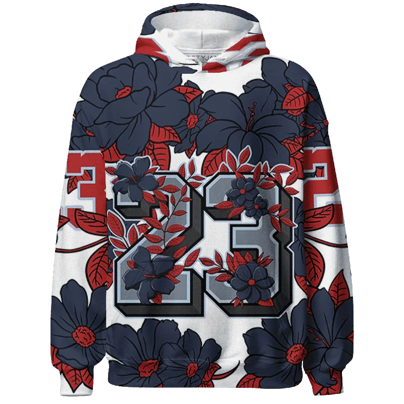 Modern Unisex Streetwear Outfits Laid-Back Fashion Offers NastyJamz White Navy 6s Hoodie Match 23 Floral Flower All-Over Print Modern Unisex Streetwear Outfits Laid-Back Fashion Offers NastyJamz White Navy 6s Hoodie Match 23 Floral Flower All-Over Print