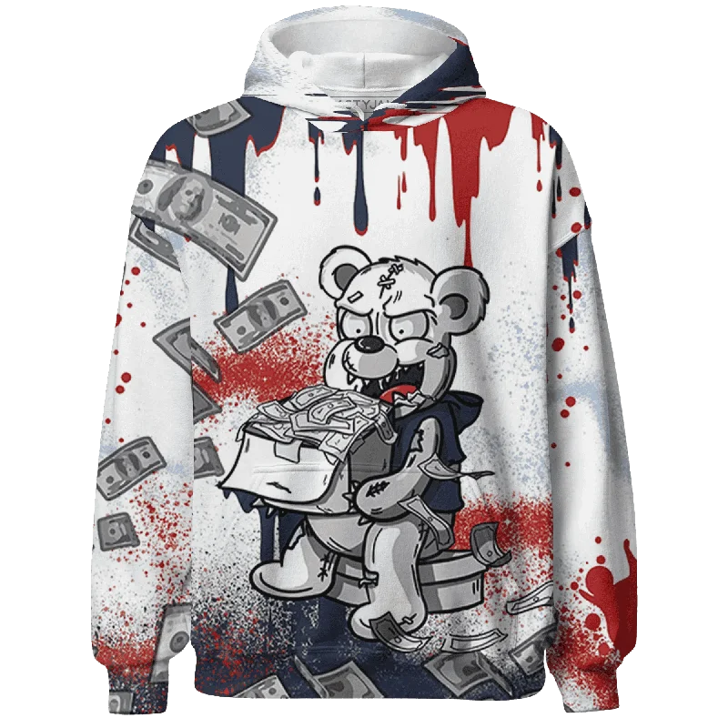 Casual And Trendy Unisex Fashion Staples Stylish Deals NastyJamz White Navy 6s Hoodie Match Cash Money Splash Paint All-Over Print Casual And Trendy Unisex Fashion Staples Stylish Deals NastyJamz White Navy 6s Hoodie Match Cash Money Splash Paint All-Over Print