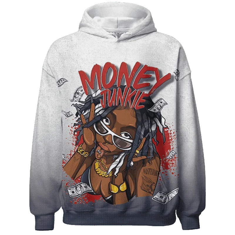 High-Quality Unisex Basics For All Occasions Modern Fashion Sale NastyJamz White Navy 6s Hoodie Match Money Junkie All-Over Print