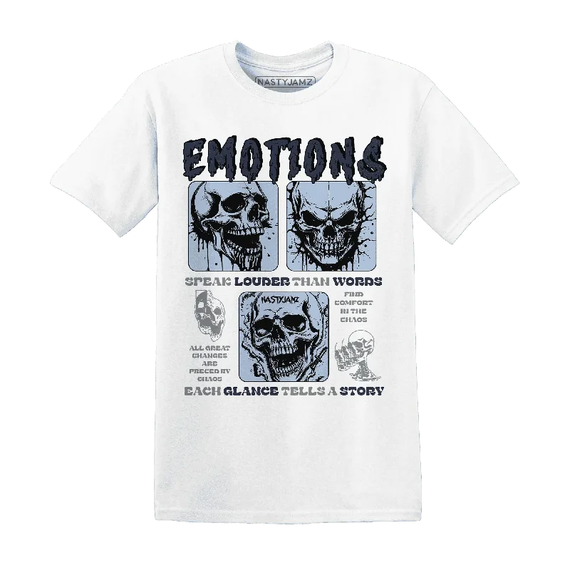 Relaxed-Fit Unisex Clothing Options White Navy 6s NastyJamz T-Shirt Match Emotions Skull Relaxed-Fit Unisex Clothing Options White Navy 6s NastyJamz T-Shirt Match Emotions Skull