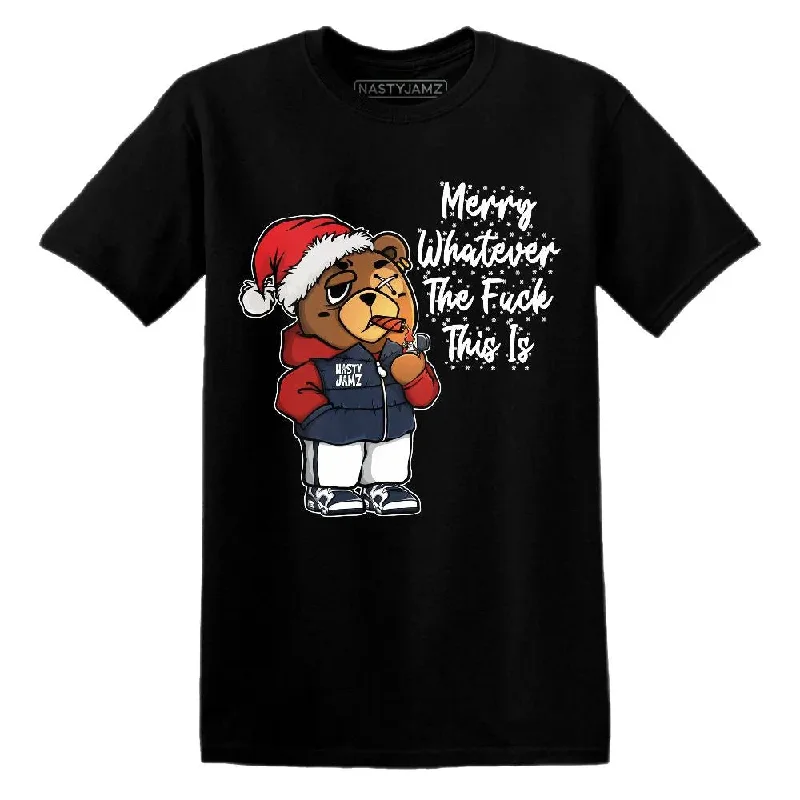 Stylish Unisex Outfit Ideas White Navy 6s NastyJamz T-Shirt Match Merry Whatever