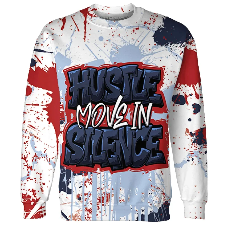 Oversized Unisex Apparel For Effortless Style Casual Yet Chic Sales NastyJamz White Navy 6s Sweatshirt Match Hustle Move In Silence All-Over Print Oversized Unisex Apparel For Effortless Style Casual Yet Chic Sales NastyJamz White Navy 6s Sweatshirt Match Hustle Move In Silence All-Over Print