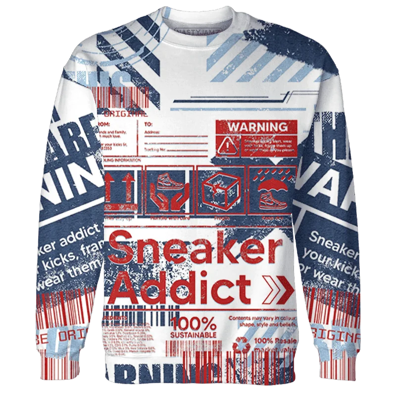 Urban-Inspired Unisex Fashion Trends Fast Fashion Favorites NastyJamz White Navy 6s Sweatshirt Match Sneaker Addict Warning All-Over Print Urban-Inspired Unisex Fashion Trends Fast Fashion Favorites NastyJamz White Navy 6s Sweatshirt Match Sneaker Addict Warning All-Over Print
