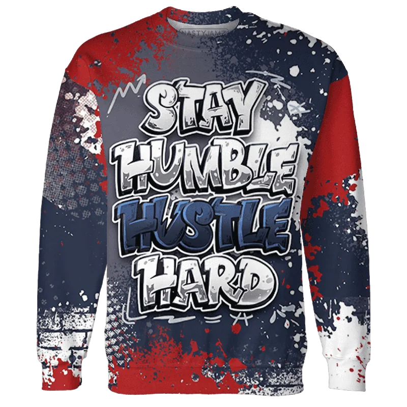 Minimalist Unisex Fashion Must-Haves Summer Fashion NastyJamz White Navy 6s Sweatshirt Match Stay Humble Hustle Hard All-Over Print Minimalist Unisex Fashion Must-Haves Summer Fashion NastyJamz White Navy 6s Sweatshirt Match Stay Humble Hustle Hard All-Over Print