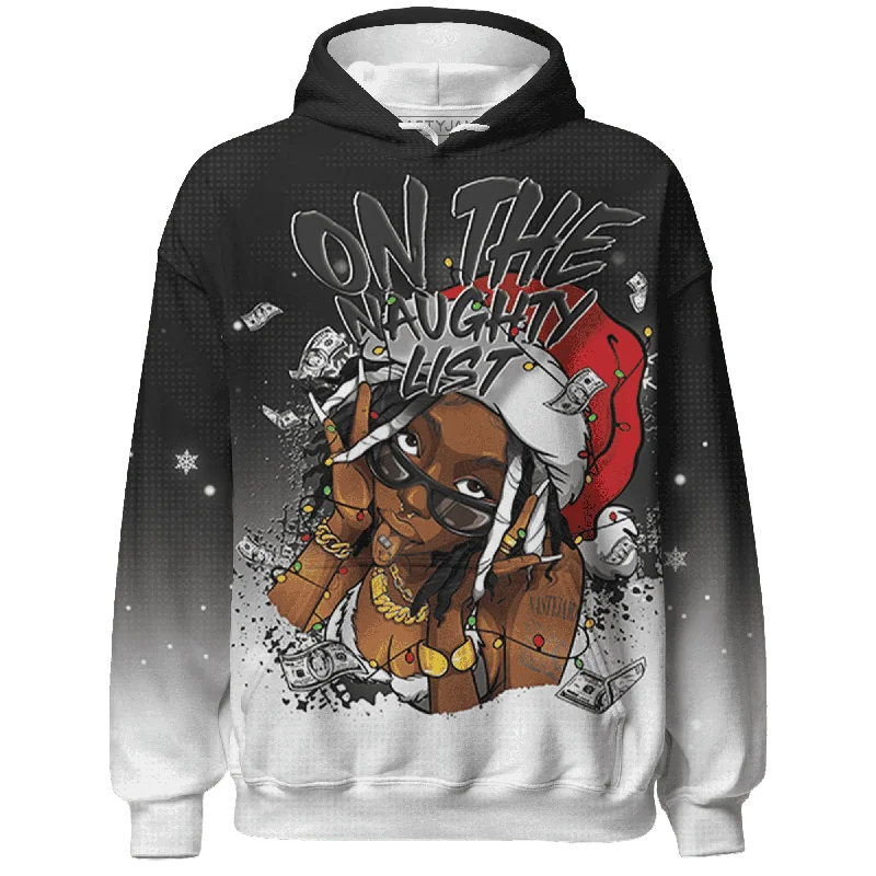 Minimalist Unisex Fashion Essentials Chic Trend Collection White Thunder 4s NastyJamz Hoodie Match Xmas Naughty List All-Over Print Minimalist Unisex Fashion Essentials Chic Trend Collection White Thunder 4s NastyJamz Hoodie Match Xmas Naughty List All-Over Print