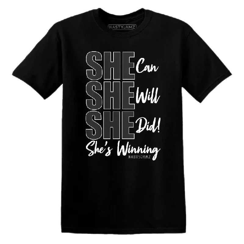 Chic And Casual Unisex Fashion Trends White Thunder 4s NastyJamz T-Shirt Match SHE