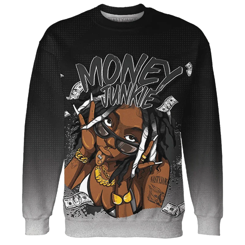 Oversized Unisex Fashion Pieces Chic Trends Unveiled NastyJamz White Thunder 4s Sweatshirt Match Money Junkie All-Over Print Oversized Unisex Fashion Pieces Chic Trends Unveiled NastyJamz White Thunder 4s Sweatshirt Match Money Junkie All-Over Print