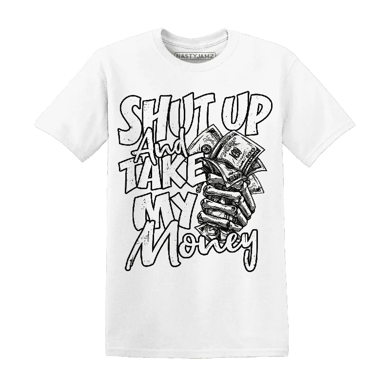Relaxed-Fit Unisex Clothing Options White Thunder 4s T-Shirt Match Shut Up