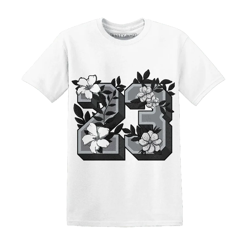 Functional And Stylish Unisex Wear Wolf Grey 12s NastyJamz T-Shirt Match 23 Floral