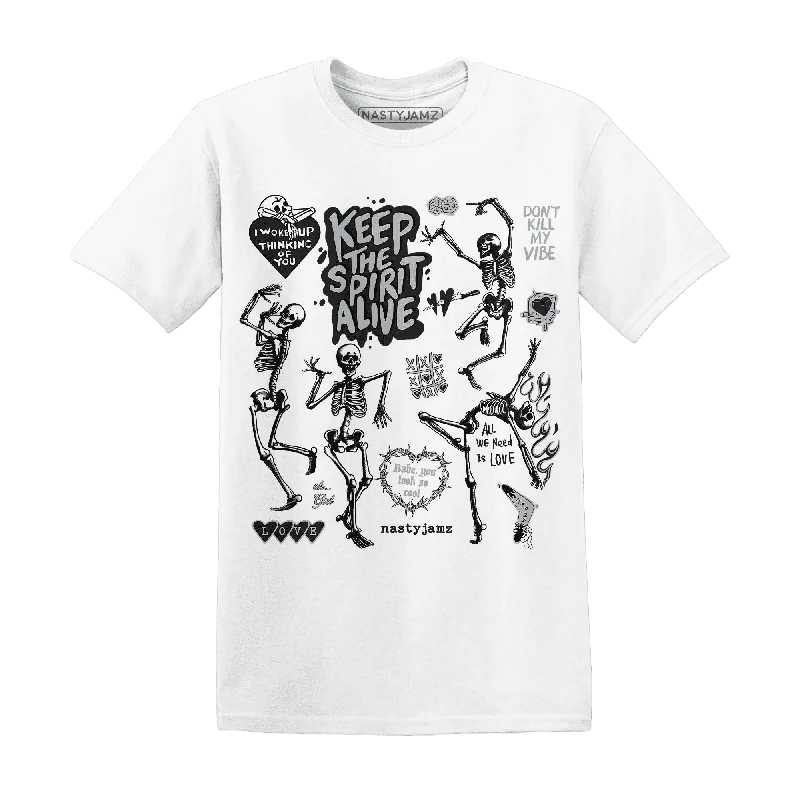 Fashion-Forward Unisex Apparel Wolf Grey 12s NastyJamz T-Shirt Match Keep The Spirit Alive