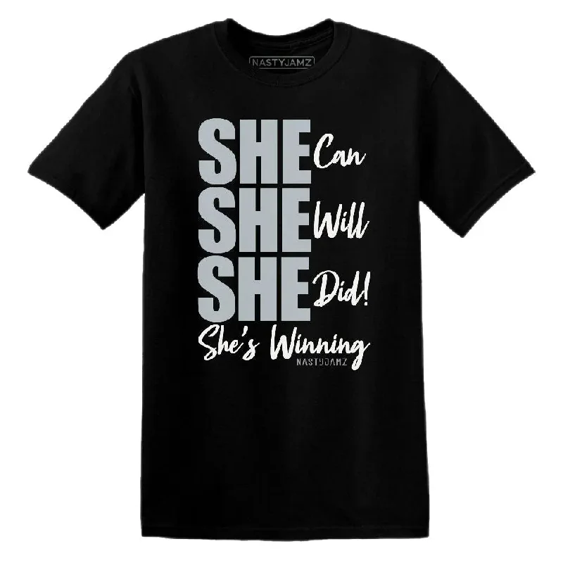 Versatile Unisex Layering Pieces Wolf Grey 12s NastyJamz T-Shirt Match SHE