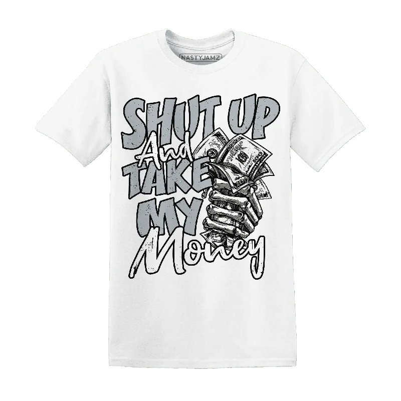 Urban-Inspired Unisex Fashion Trends Wolf Grey 12s T-Shirt Match Shut Up