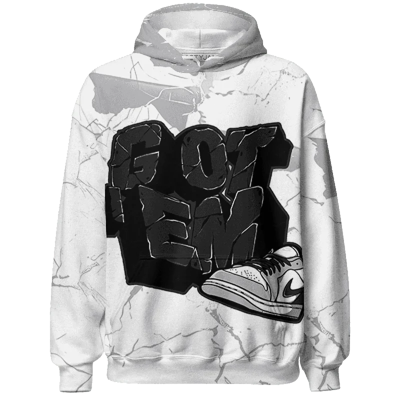 Elegant And Minimal Gender-Free Clothing Chic Style Discounts NastyJamz Wolf Grey 1s Hoodie Match Got Em All-Over Print
