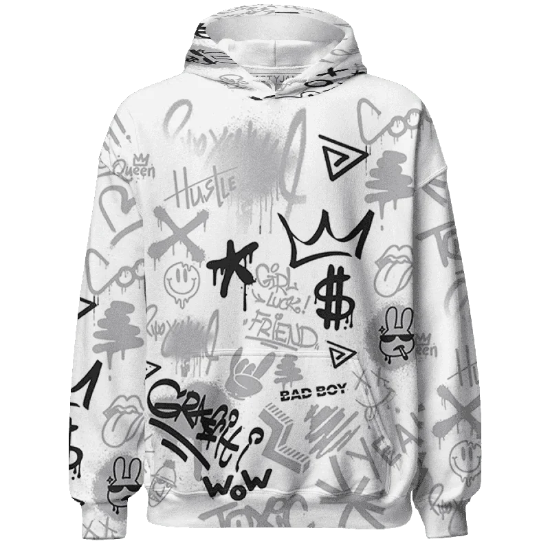 Functional And Stylish Unisex Outerwear Trendy Street Style NastyJamz Wolf Grey 1s Hoodie Match Graffiti King Doodle Style All-Over Print Functional And Stylish Unisex Outerwear Trendy Street Style NastyJamz Wolf Grey 1s Hoodie Match Graffiti King Doodle Style All-Over Print