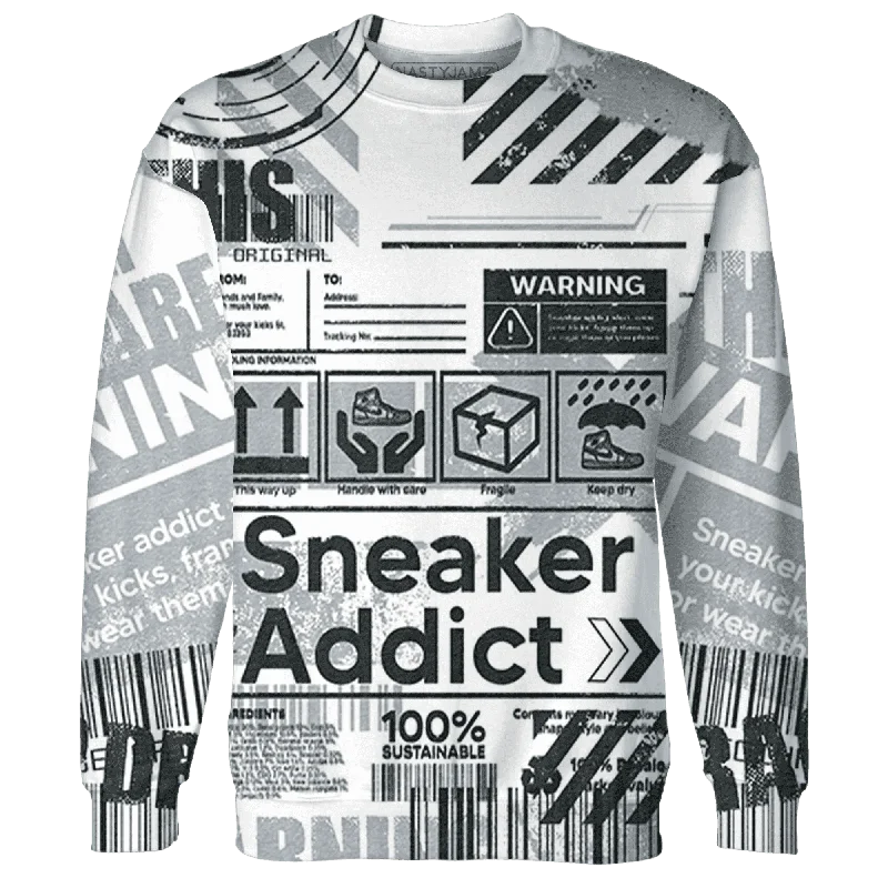 Gender-Neutral Clothing Styles Gift Ideas NastyJamz Wolf Grey 1s Sweatshirt Match Sneaker Addict Warning All-Over Print Gender-Neutral Clothing Styles Gift Ideas NastyJamz Wolf Grey 1s Sweatshirt Match Sneaker Addict Warning All-Over Print