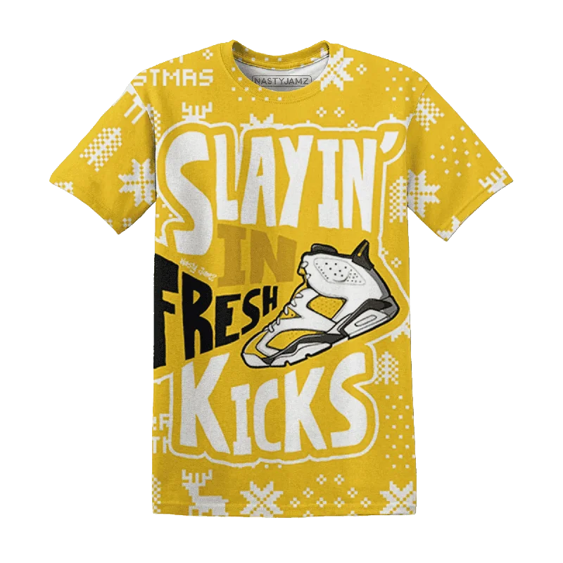 Gender-Neutral Clothing Styles Yellow Ochre 6s NastyJamz T-Shirt Match Slayin Kicks All-Over Print Gender-Neutral Clothing Styles Yellow Ochre 6s NastyJamz T-Shirt Match Slayin Kicks All-Over Print